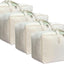 Bolsas almacenamiento lona con cremallera 80L set 4 beige