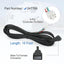 Arnés motor 12V DC 15ft para deslizadores empotrados negro
