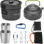 Kit utensilios cocina camping olla 2 tazas acero inox gris