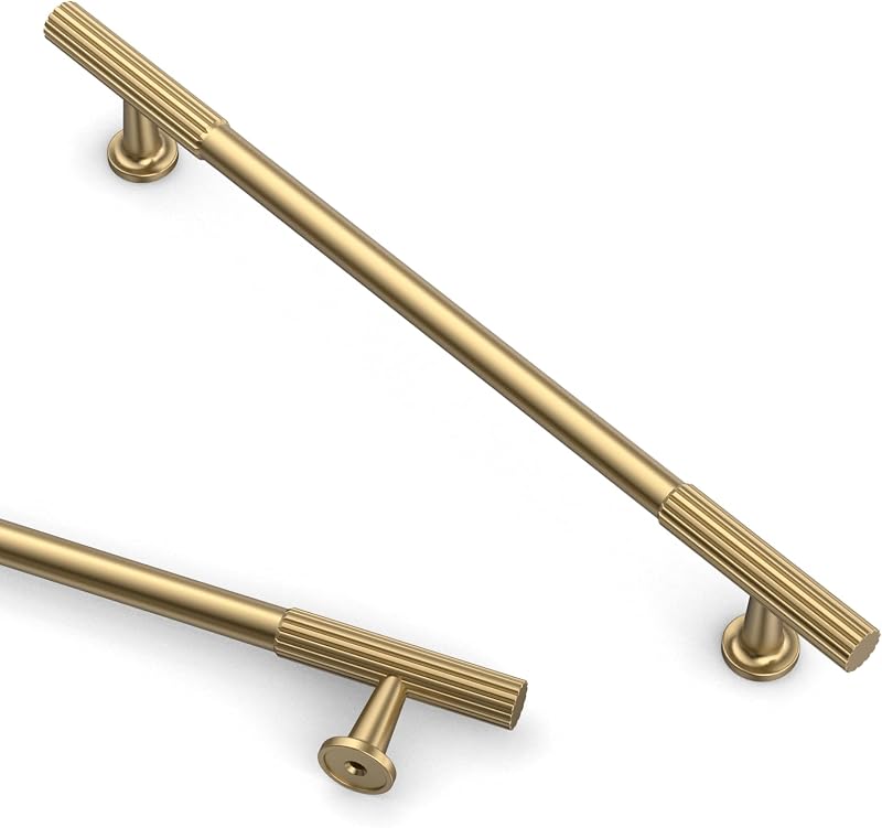 6 Tiradores Gabinete Cocina Bronce Champán 12.5"