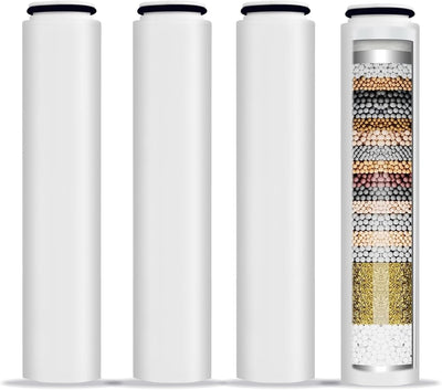 4 Filtros comp cabezal ducha Cobbe suaviza agua elimina cloro