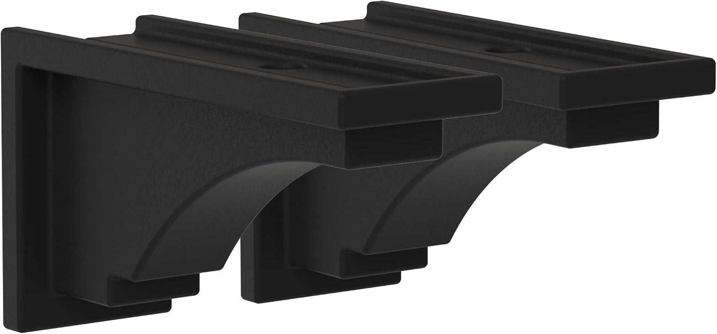Soportes decorativos plástico negro 2 Pzas