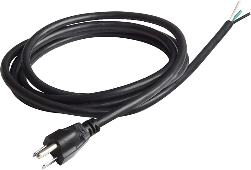 Cable alimentación universal 20 ft 12 y 3 clavijas negro
