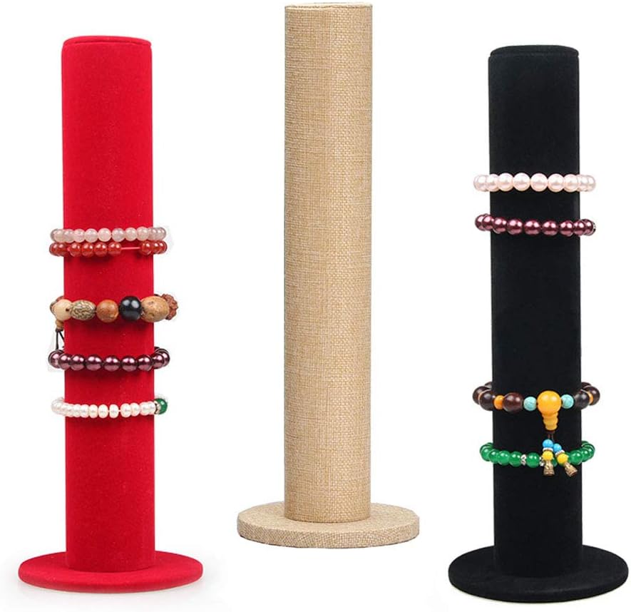 Soporte vertical para coletero en T organiz. joyería lino