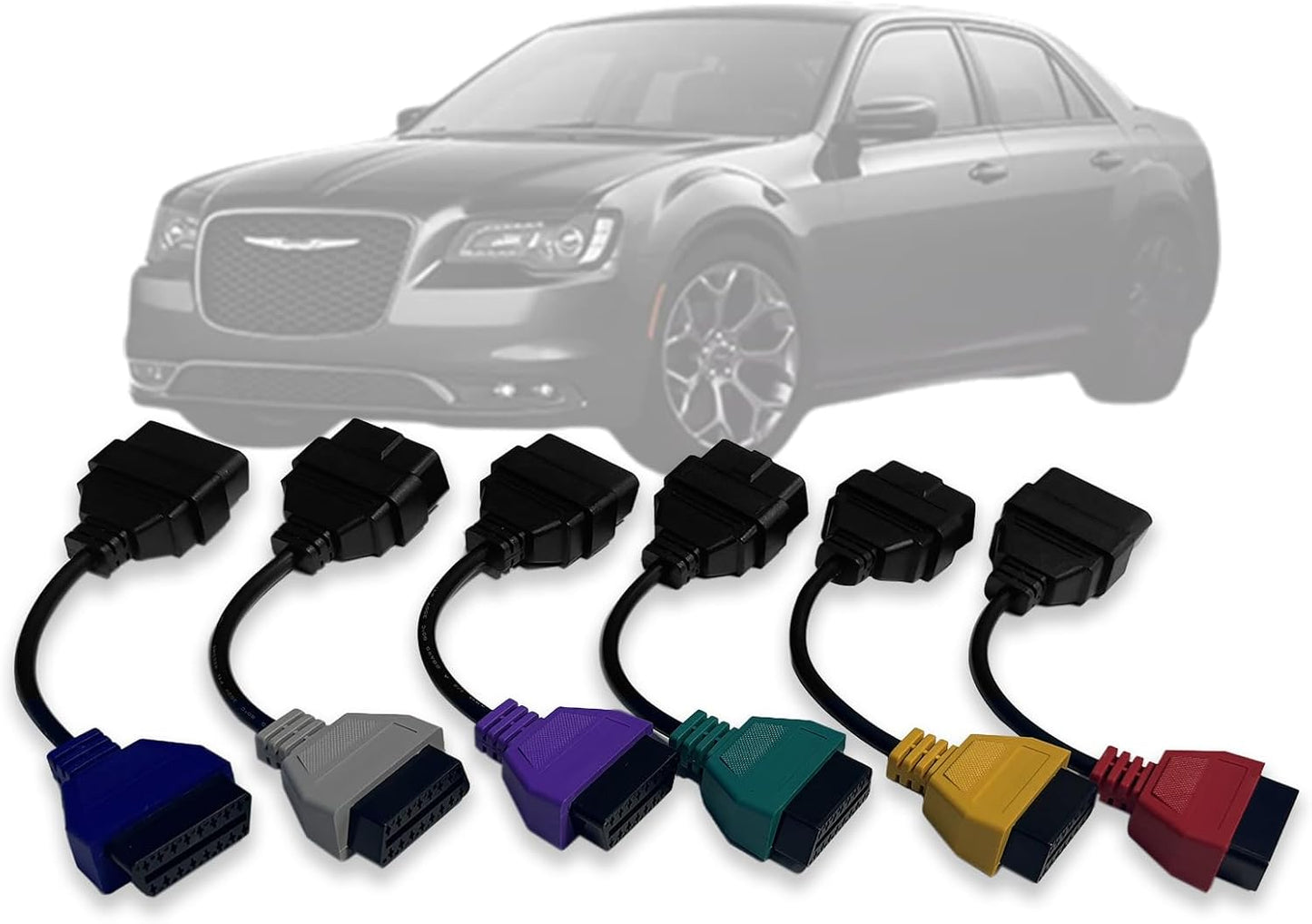 Set cables OBD2 para Fiat ECUScan comp Chrysler Jeep Dodge