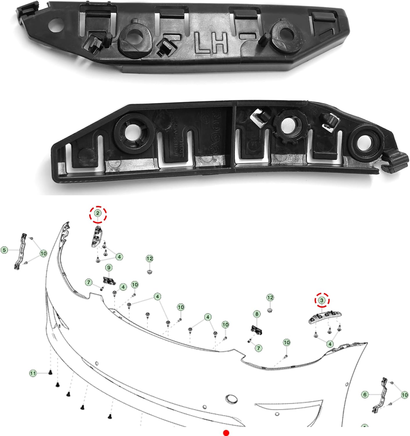 Soporte parachoques delantero Tesla Model 3 2017-00-e
