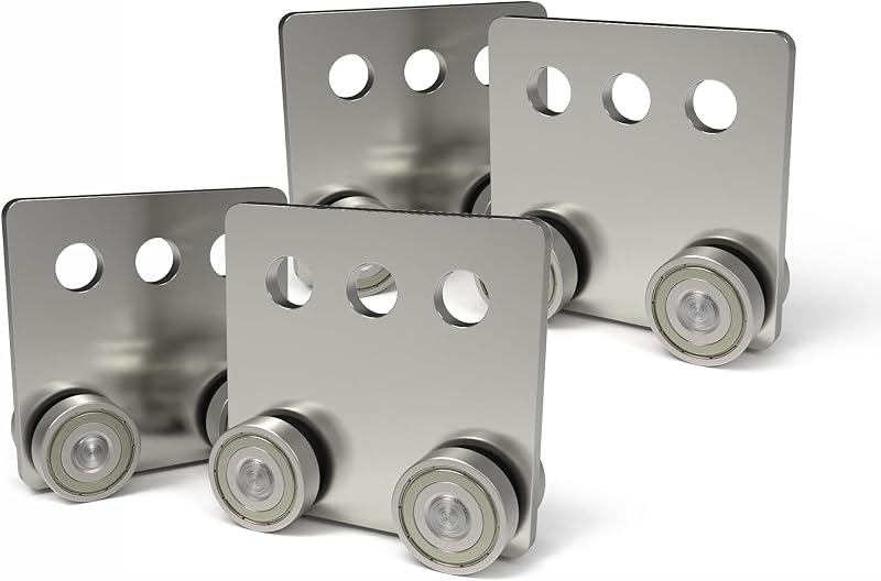 Carro 4 ruedas para canales 1-5/8" set 4