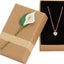 Cajas joyería 12 Pzas 3.5x2.2" cartón marrón flor 3D