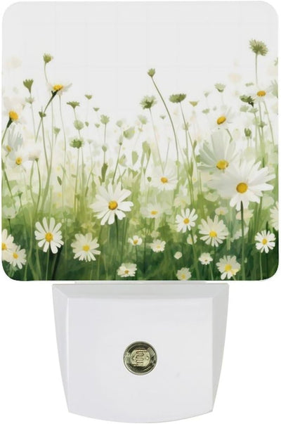 Luz nocturna de flores con sensores automáticos para dormitorio