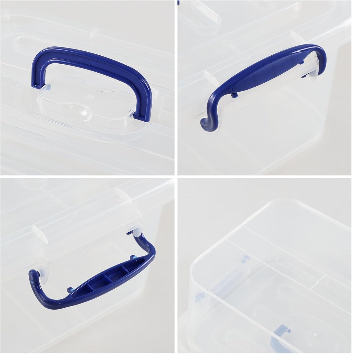 Caja transparente plástico 8L con asa set 2