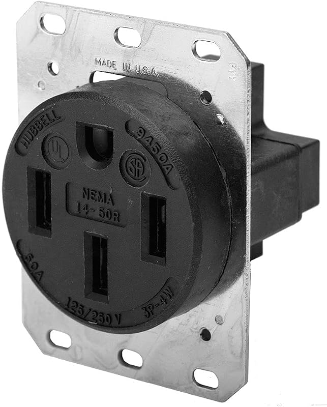 Dispositivo cableado Kellems 50A industrial negro HBL9450A