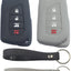 2 Fundas Silicona Llavero Inteligente Comp Toyota Corolla