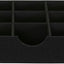 Bandeja organiz. cajones 9 compart. tela negro set 2