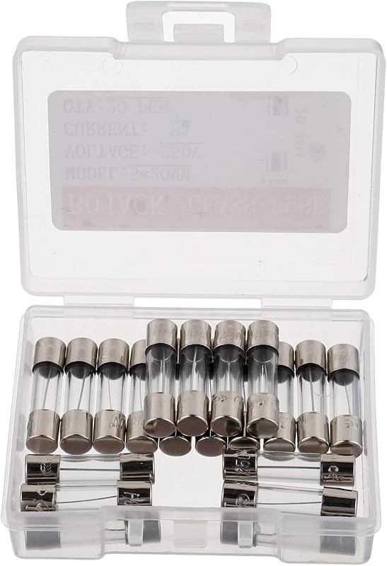 Fusibles vidrio soplado rápido F8AL250V 0.2x0.78pulg 20 pzas