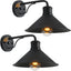 Aplique pared sensor anochecer exterior negro mate
