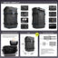Bolsa trasera motocicleta 15L impermeable profesional negro