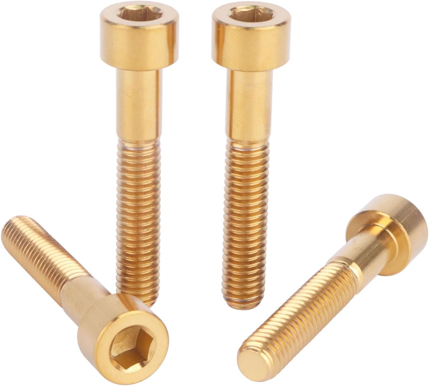 4 Pzas Perno Titanio M6x35mm Color Dorado