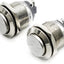 2 Interruptores Momentáneos Acero Inox 250V 5A para Bocina Auto