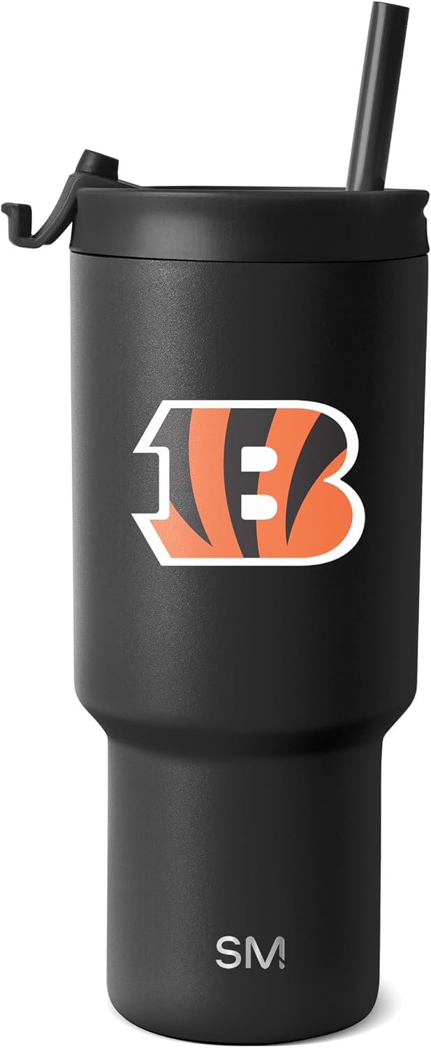 Vaso térmico acero inox 770ml con pajillas NFL Bengals