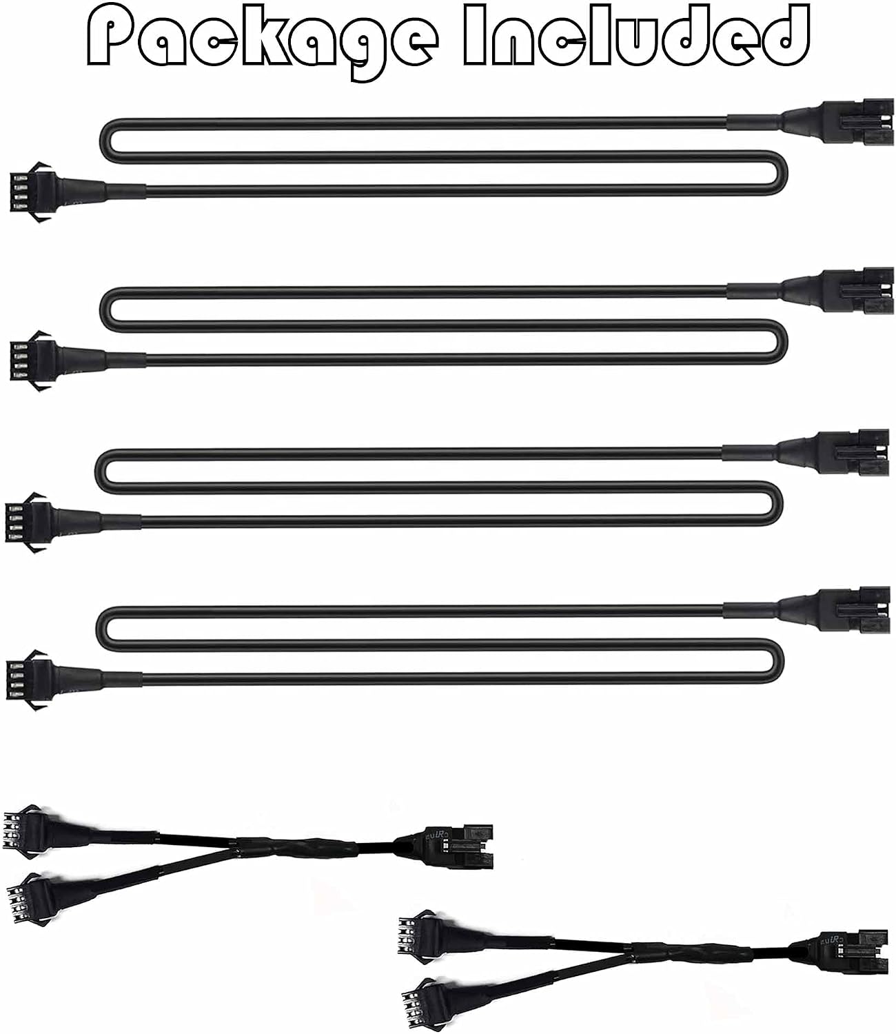 4 Cables RGB 60" divisores impermeables para LED motocicleta