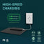 Cargador pared USB 4.8A con puertos USB C/A 15A blanco set 4