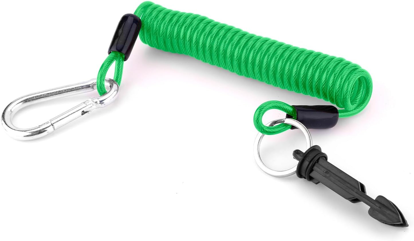 Cable seguridad remolque 6ft pasador mosquetón alambre espiral