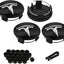 Set 4 tapacubos Tesla Model 3 Y 56mm cubiertas negras