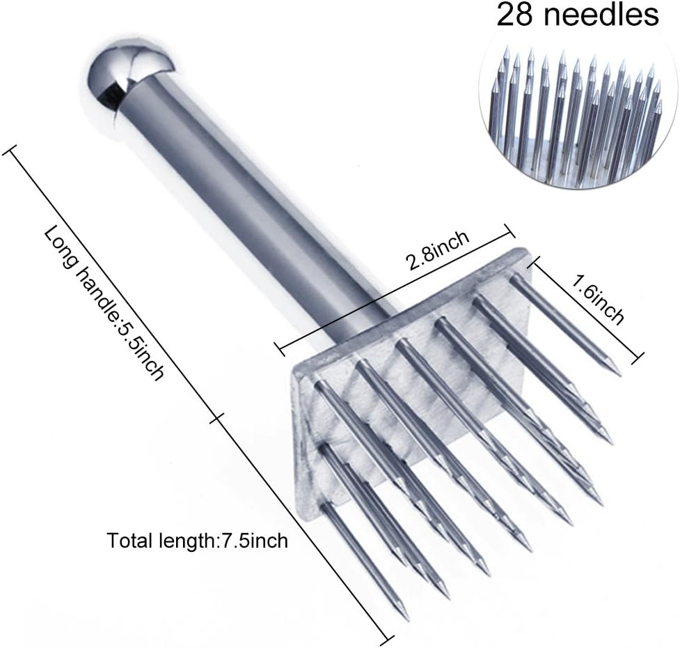 Herramienta ablandadora carne 28 cuchillas acero inox