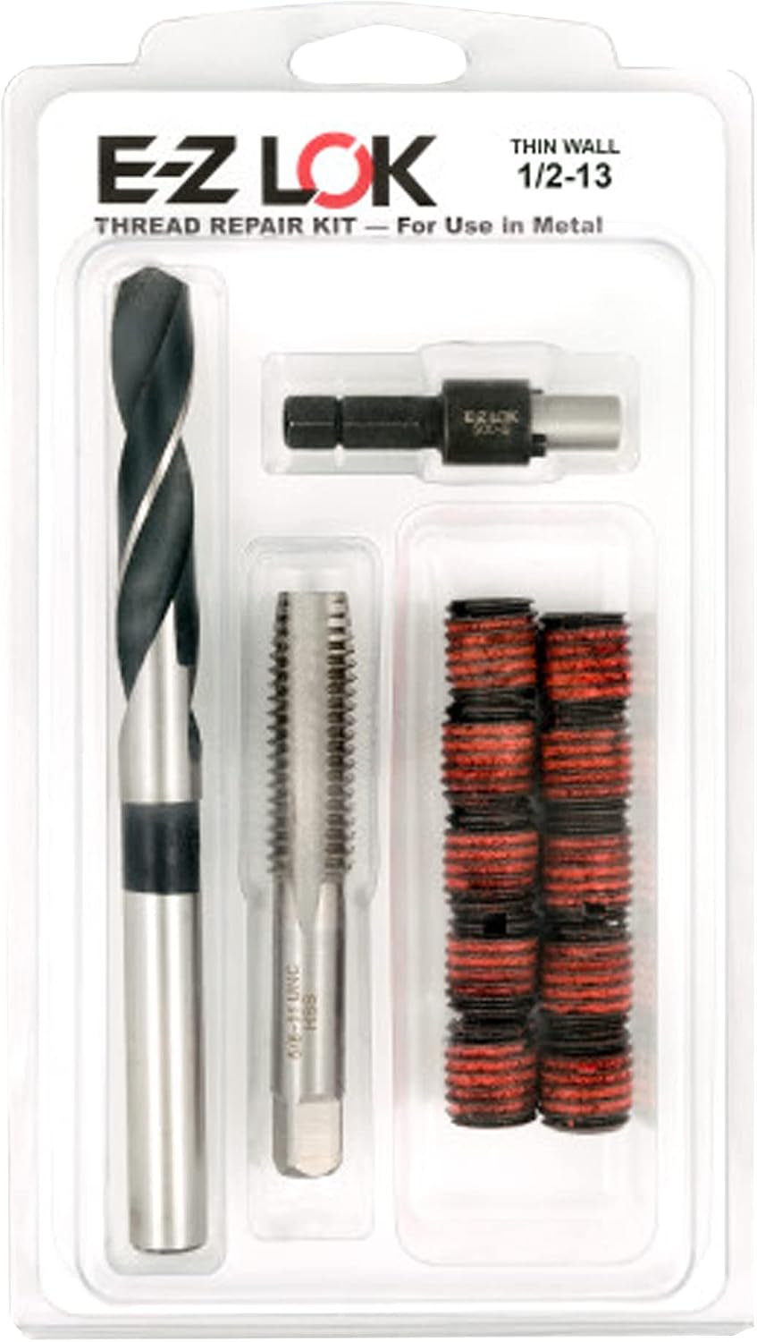 Kit reparación roscas acero carbono 1/2-13 herramientas