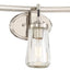 Lámpara pared baño 3 luces 180W níquel cepillado