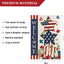 Bandera patriótica 28x40" doble cara decoración 4 de julio