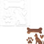 Plantillas acrílicas 3en1 perro hueso pata 6.69x5.9pulg