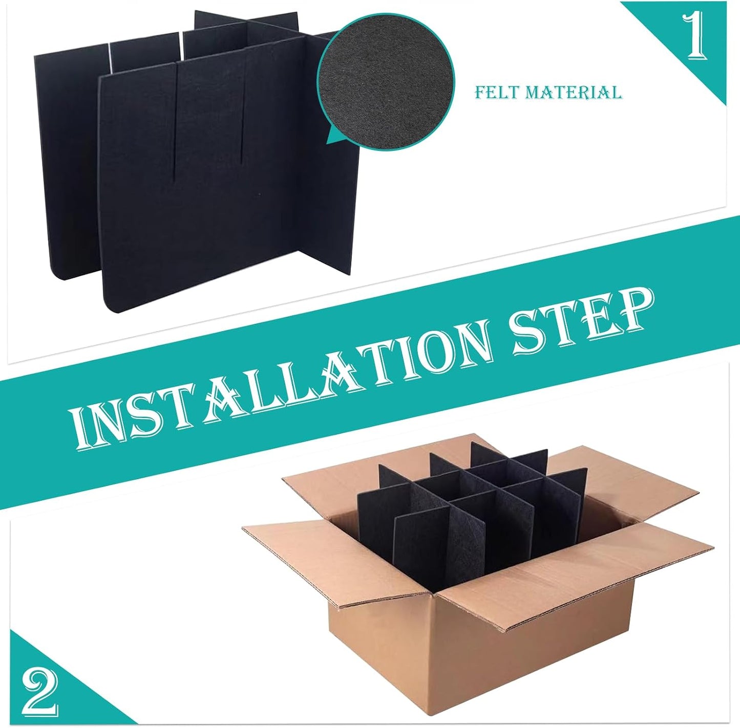 2 Set Separadores Vidrio para Cajas Mudanza 16x12x12