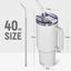 Vaso acero inox 40oz doble pared sellado vacío blanco