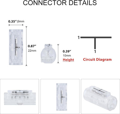 Conectores T电缆 12 pzas empalme rápido 20-18 AWG transparente
