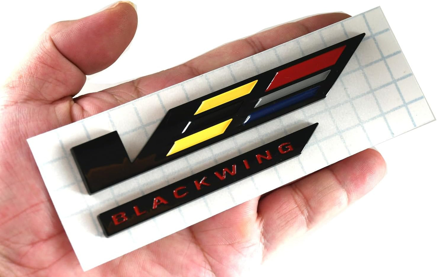 Emblema V-Blackwing para CT4 CT5 2020-24 Negro/Amarillo/Rojo