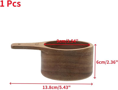 Tazas medidoras madera natural 1 taza cocina