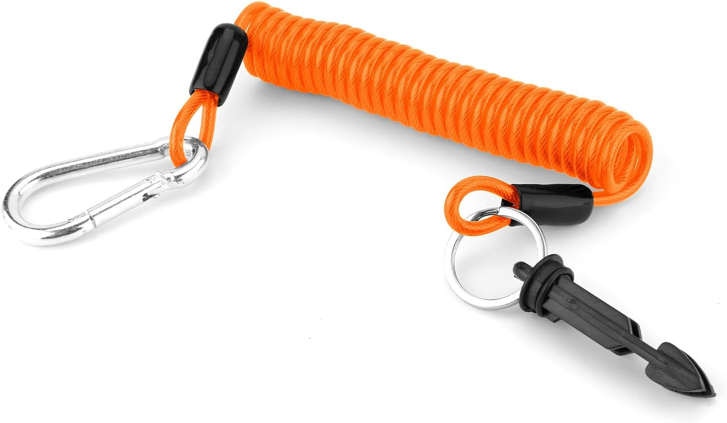 Cable seguridad remolque 6ft pasador mosquetón alambre espiral RV