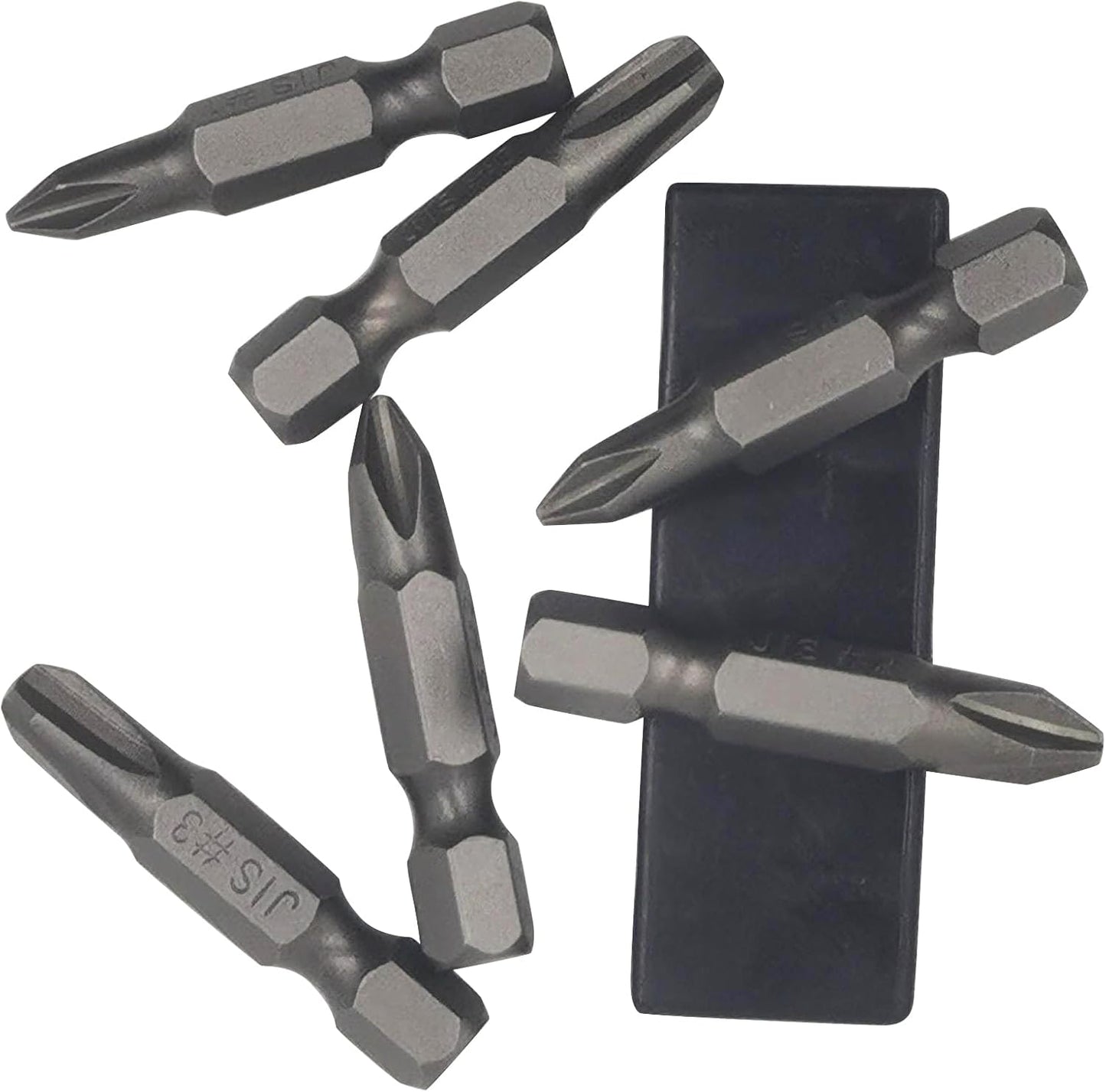 6 Pzas Brocas JIS 35mm Punta Magnética Hex 1/4 Acero S2