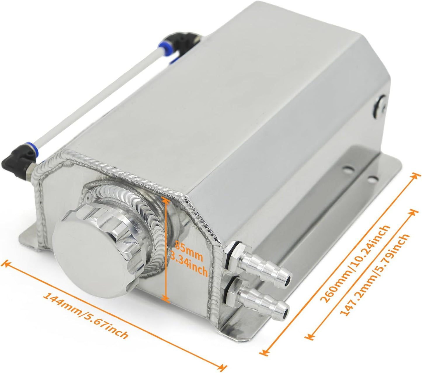 Depósito expansión motor aluminio 2L color plata
