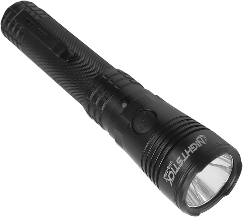 Linterna táctica USB-588-T doble luz Li-Ion negro