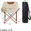 Silla camping plegable con bolsa y bolsillo caqui