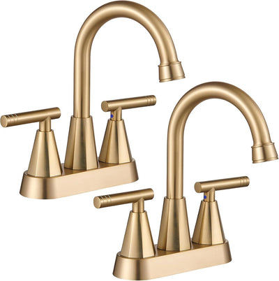 Grifos baño 3 orificios 4pulg desagüe 2 mangueras oro