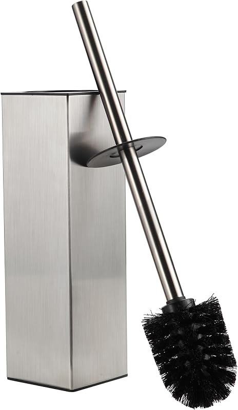 Escobilla inodoro acero inox 2 cabezales níquel