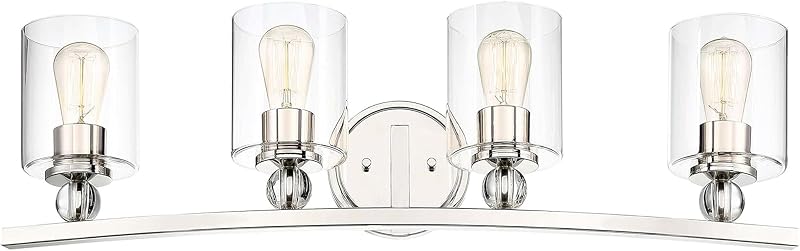 Lámpara pared baño 4 luces 240W níquel pulido