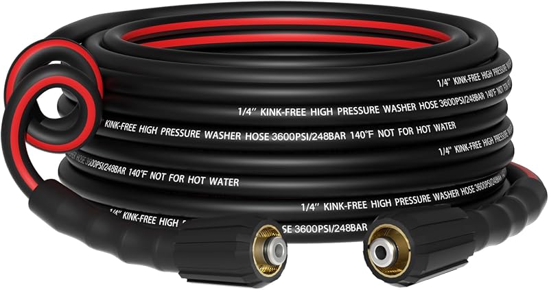 Manguera lavadora 1/4pulg 25ft resistente