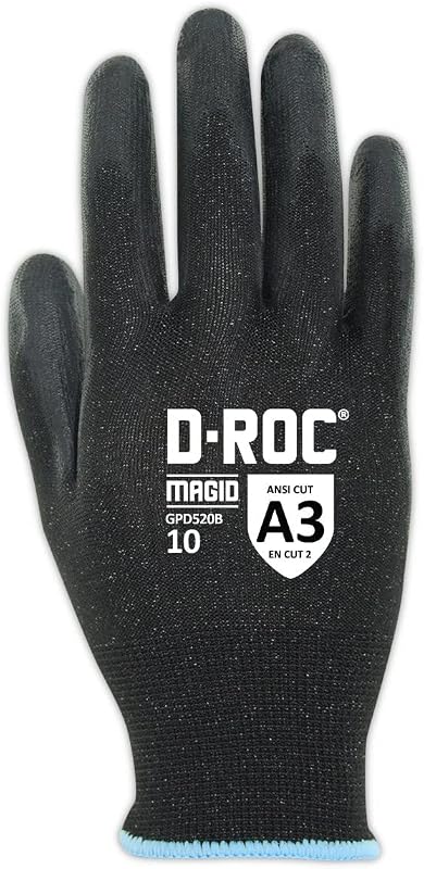 Guantes trabajo agarre seco revestimiento poliuretano