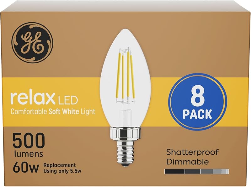 Bombillas LED 60W blanco suave base pequeña pack 8