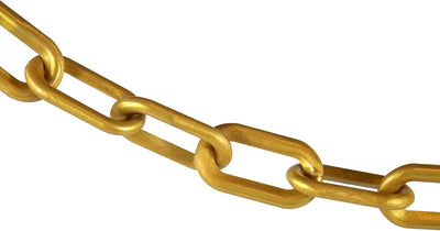 Cadena barrera plástico color dorado 15m