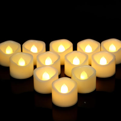 Velas LED parpadeantes con pilas 12 pzas